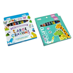 8 Colour Washable Non-Toxic Crayons