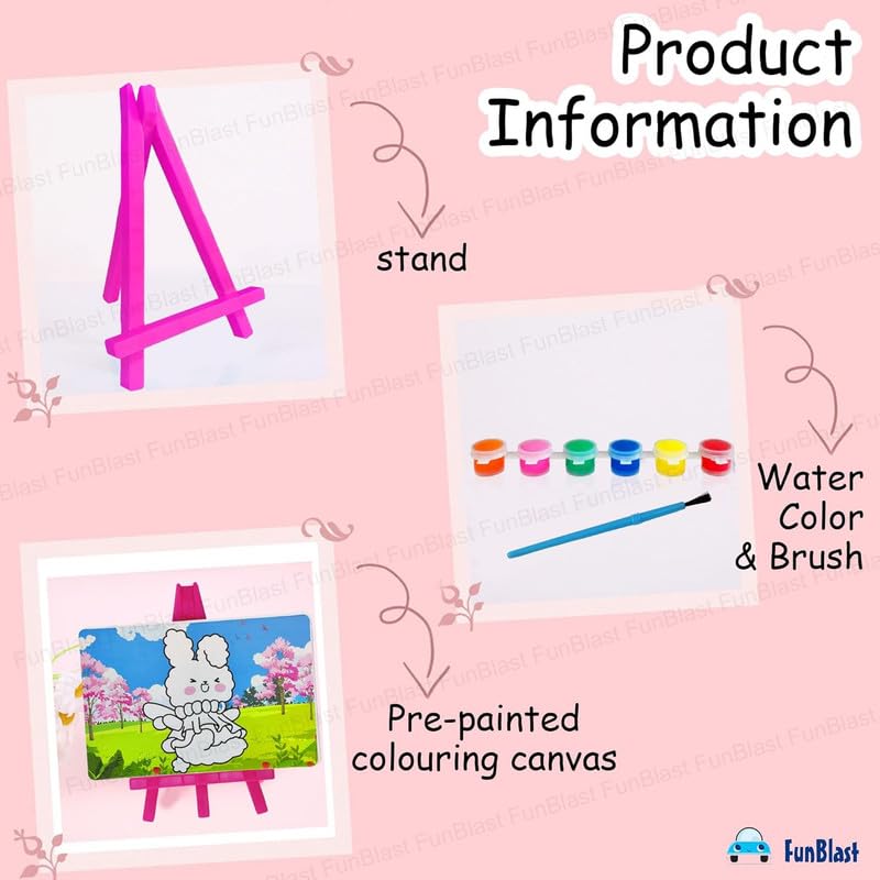 Pre-Printed Painting Kit with Water Color & Brush