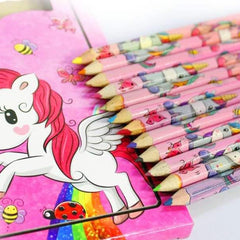 Unicorn Colour Pencil Box (12-Pack)