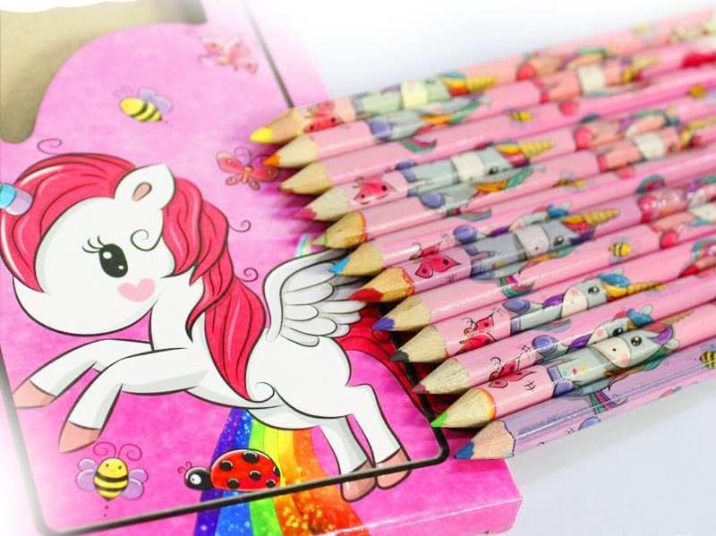 Unicorn Colour Pencil Box (12-Pack)