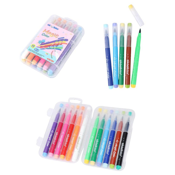 12-Color Watercolor Paint Set in Folding Box