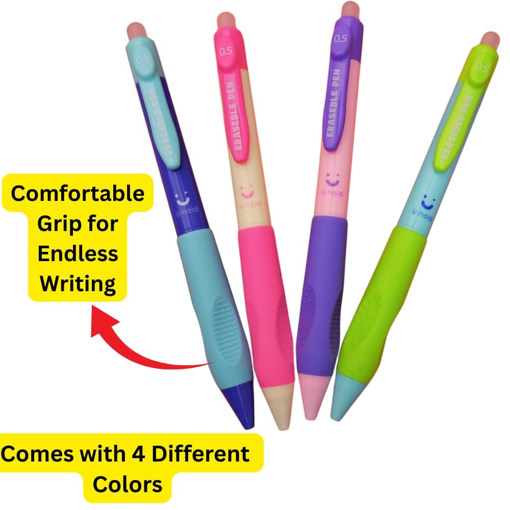 Erasable Gel Pens Set- Pack of 4
