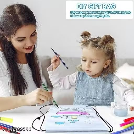 DIY Colouring Drawstring Backpack