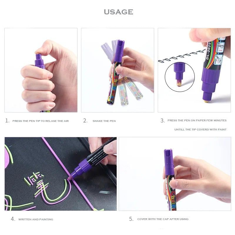 Liquid Chalk Markers Kit – 8 Vibrant Colors