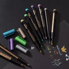 10-Piece Metallic Art Marker Set