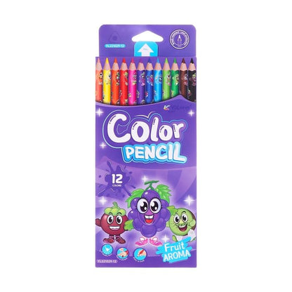 12-Color Scented Triangular Wooden Colored Pencils