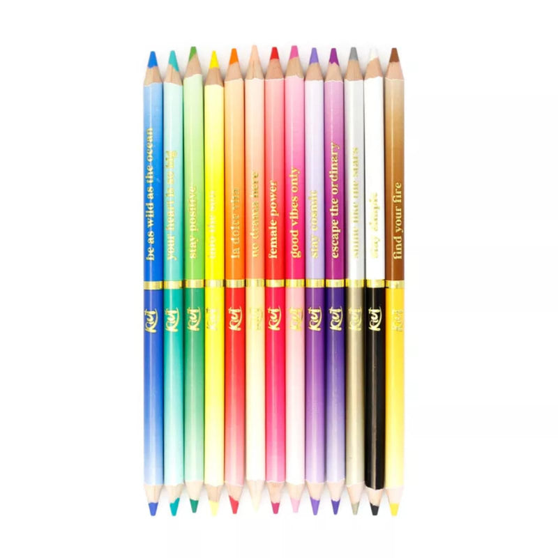 Triangle Double-Ended Pencils (24 Colours)