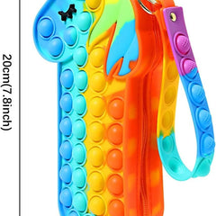 Pop-It Unicorn Pencil Case Fidget Toy with Zipper Pouch