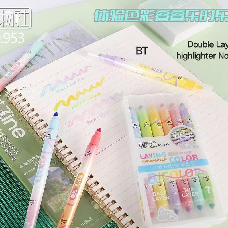 Pastel Highlighter Pen Set (6-Pack)