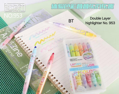 Pastel Highlighter Pen Set (6-Pack)