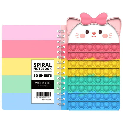 Pop Notebook, Push Bubble Spiral Notebook