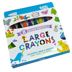 8 Colour Washable Non-Toxic Crayons