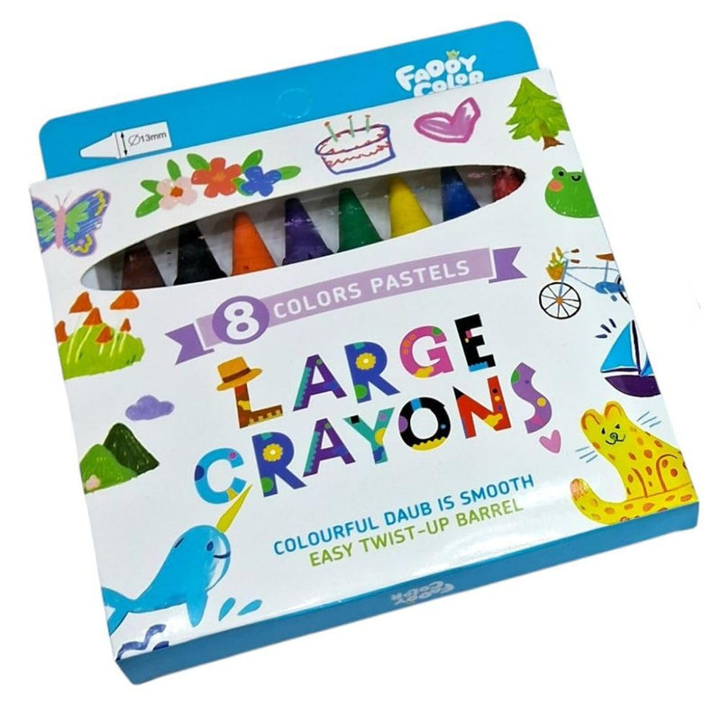 8 Colour Washable Non-Toxic Crayons