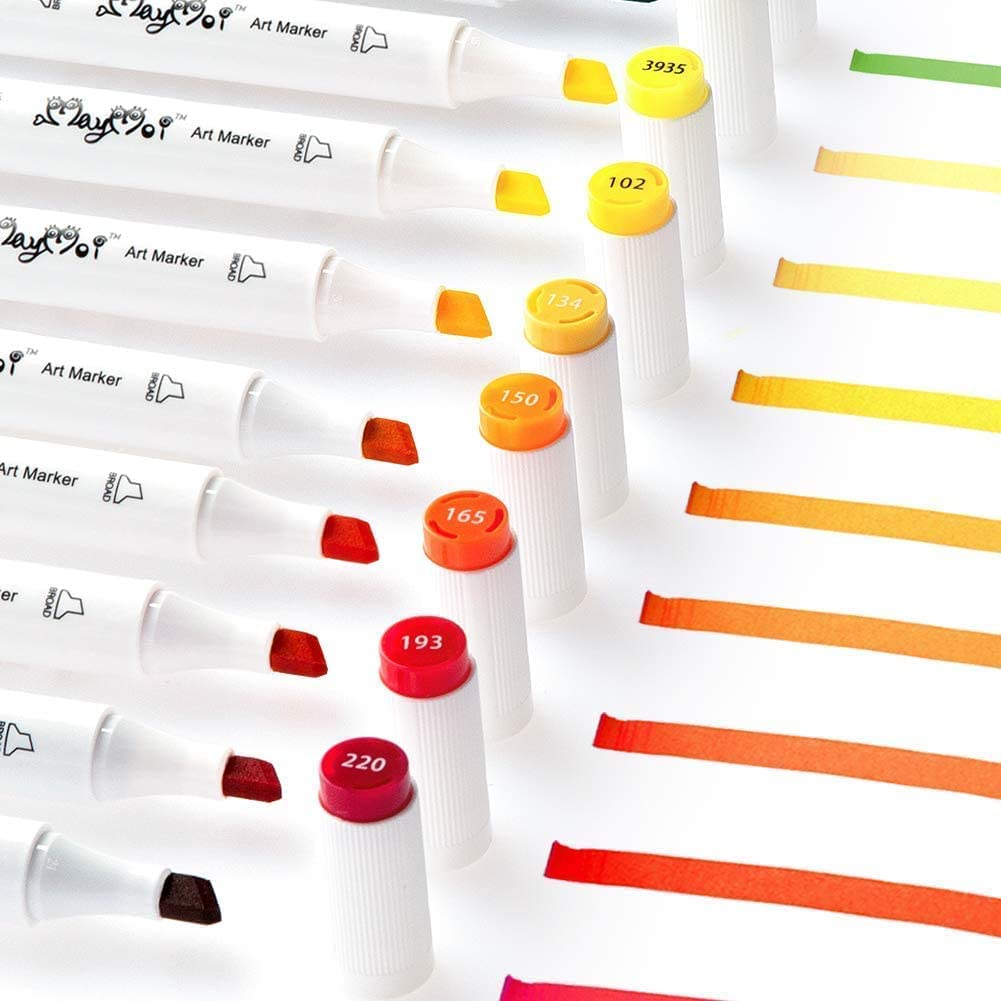 Dual Tip Acrylic Marker Set of 24 Shades