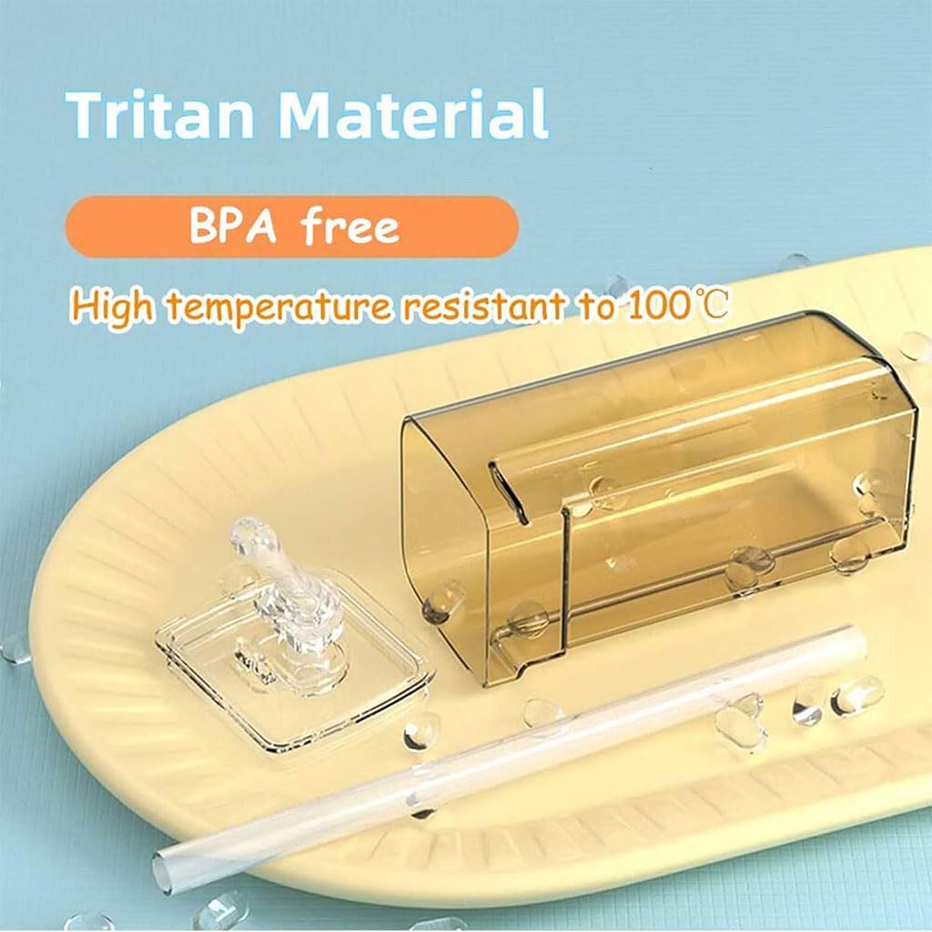 Bus-Shape Water Bottle (500ml, Straw + Wheels)