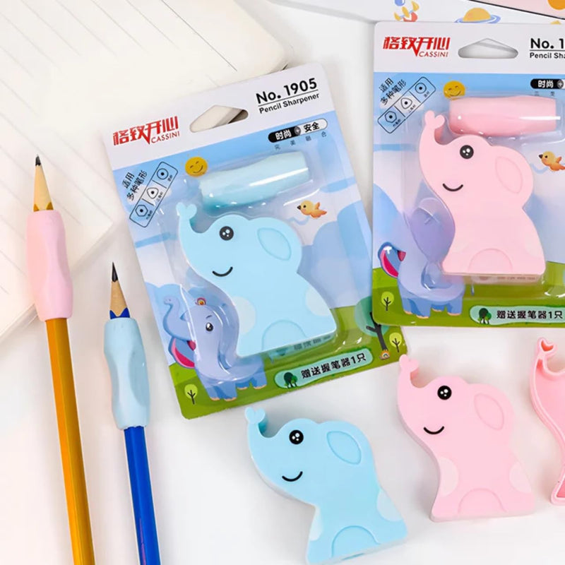 Elephant Sharpener With Silicon Grip