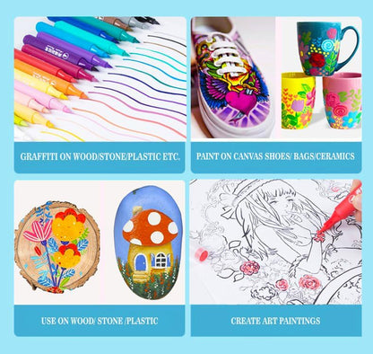 Acrylic Paint Pens Brush Tip – 18 Color