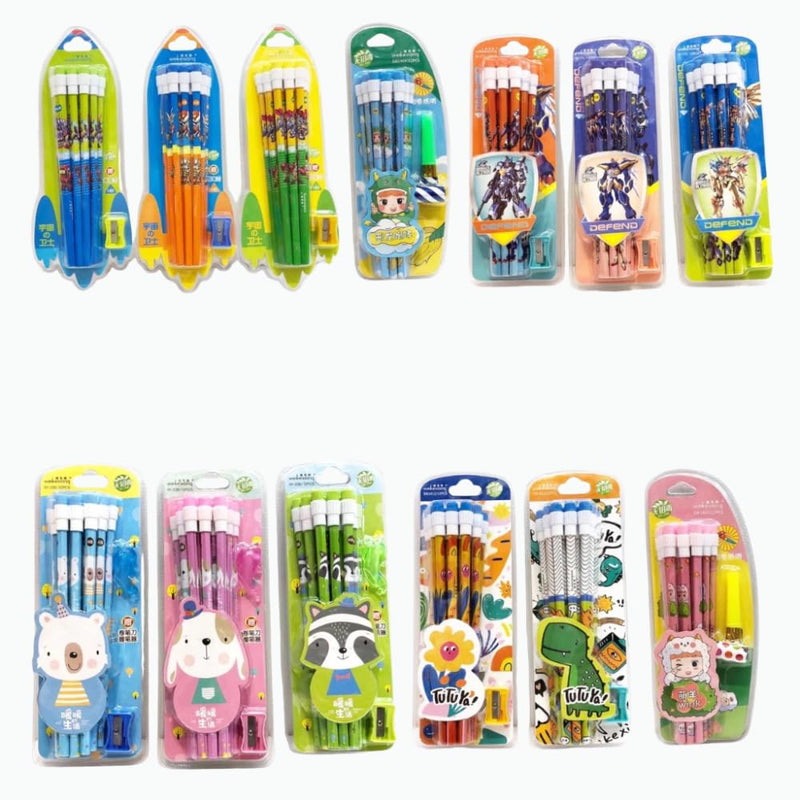 Rocket Eraser Top Pencils  with Sharpener– Pack of 12