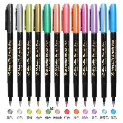 12-Piece Metallic Art Marker Set