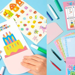 DIY Rainbow Scratch Art Postcard Set (20-Piece)