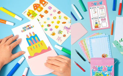 DIY Rainbow Scratch Art Postcard Set (20-Piece)