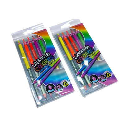 Dual-Sided Metallic Color Pencils Set – 12