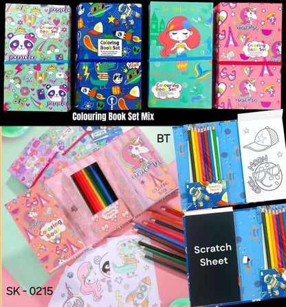 Premium 3-Fold Colouring Book Set