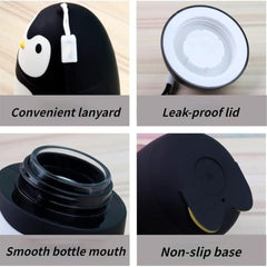 Kids Car-Shaped Water Bottle with Wheels & Strap