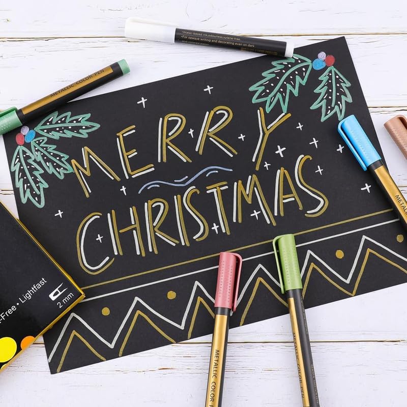 10-Piece Metallic Art Marker Set