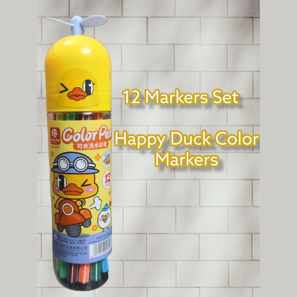 Happy Duck 12-Piece Color Markers