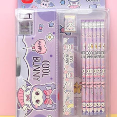 Cute Bunny Stationery Gift Set (9-Piece)