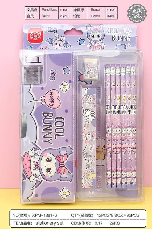 Cute Bunny Stationery Gift Set (9-Piece)