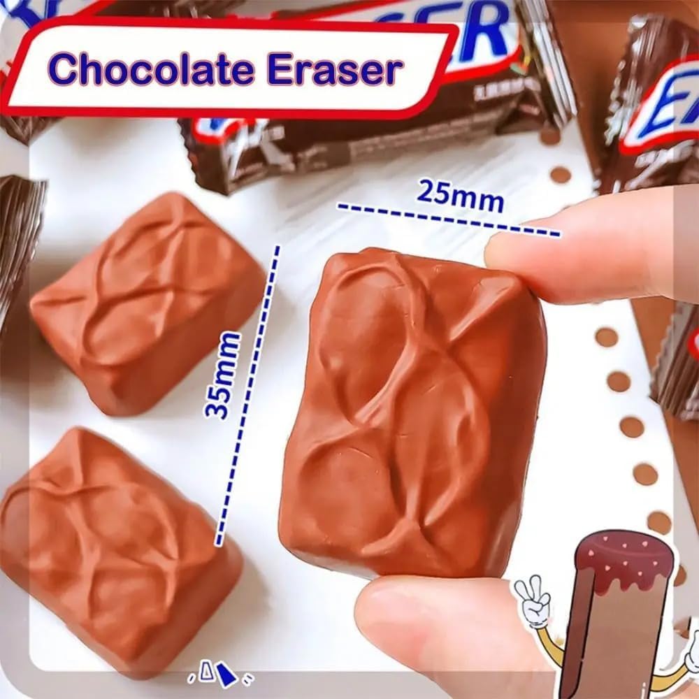 3D Chocolate Shape Erasers (Set of 2)