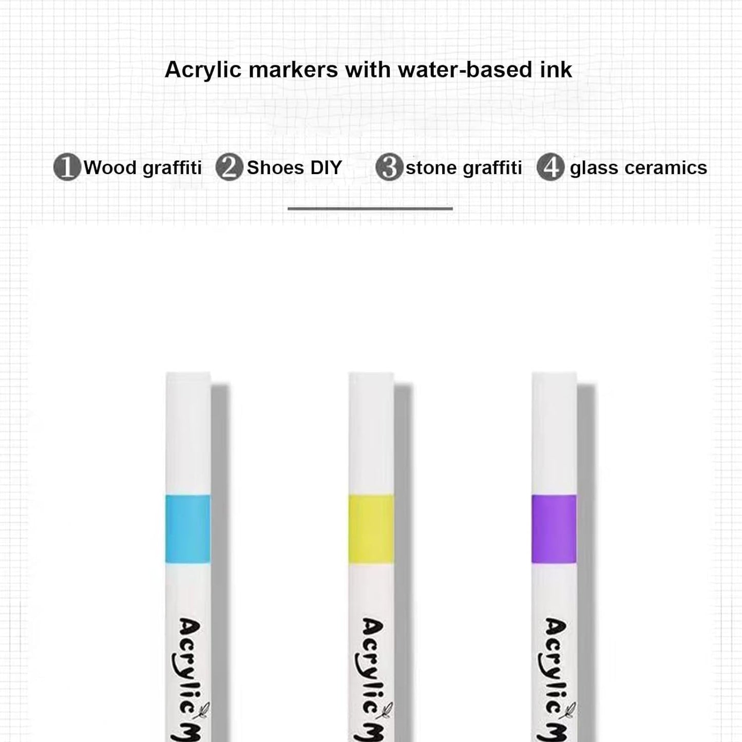 Waterproof Paint Markers (12-Color Set)