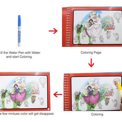 Pig Theme Magic Water Colouring Book