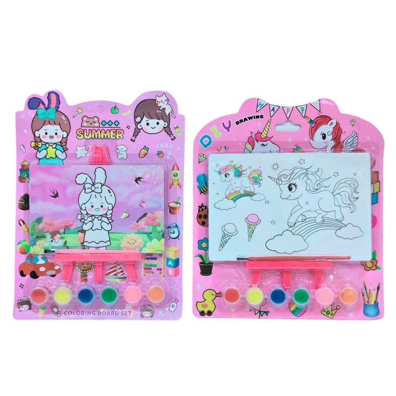 Pre-Printed Painting Kit with Water Color & Brush