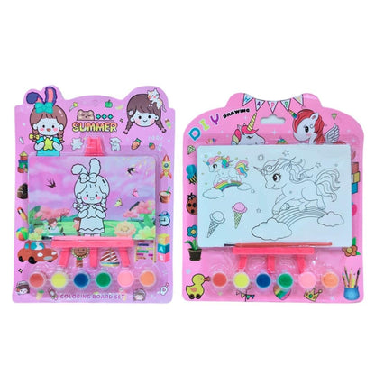 Pre-Printed Painting Kit with Water Color & Brush