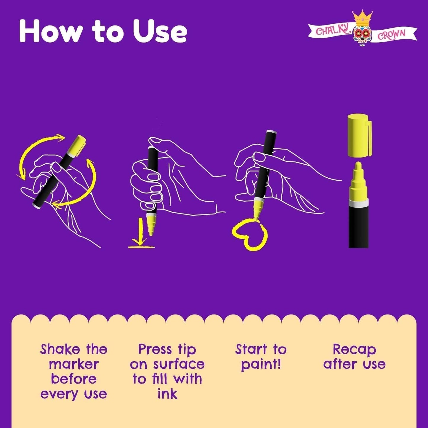 Bold Chalk Markers -8 Colors