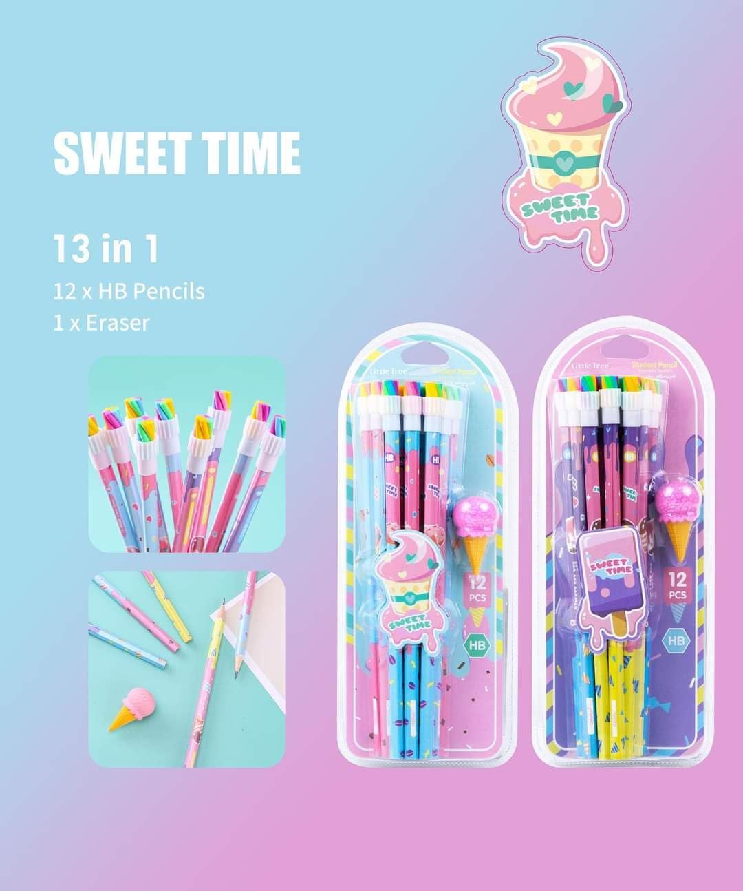 Cute Bunny Stationery Gift Set (9-Piece)