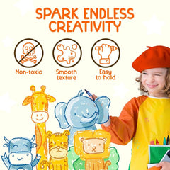 8 Colour Washable Non-Toxic Crayons