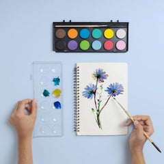 Water Color Set with Brush- 12 Color