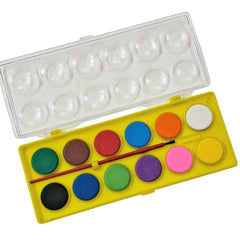 Water Color Set with Brush- 12 Color