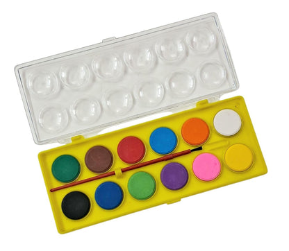 Water Color Set with Brush- 12 Color