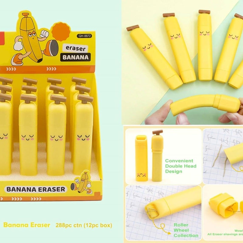 Soft PVC Fruit-Shape Fun Eraser (Pack of 6)