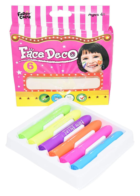 Face Deco 6-Color Painting Sticks Set