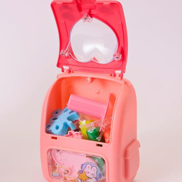 Mini Trolley Bag Case with Colorful Clay and Molds