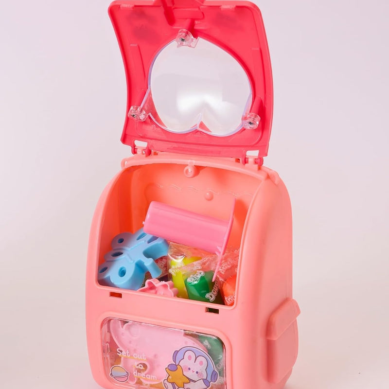 Mini Trolley Bag Case with Colorful Clay and Molds