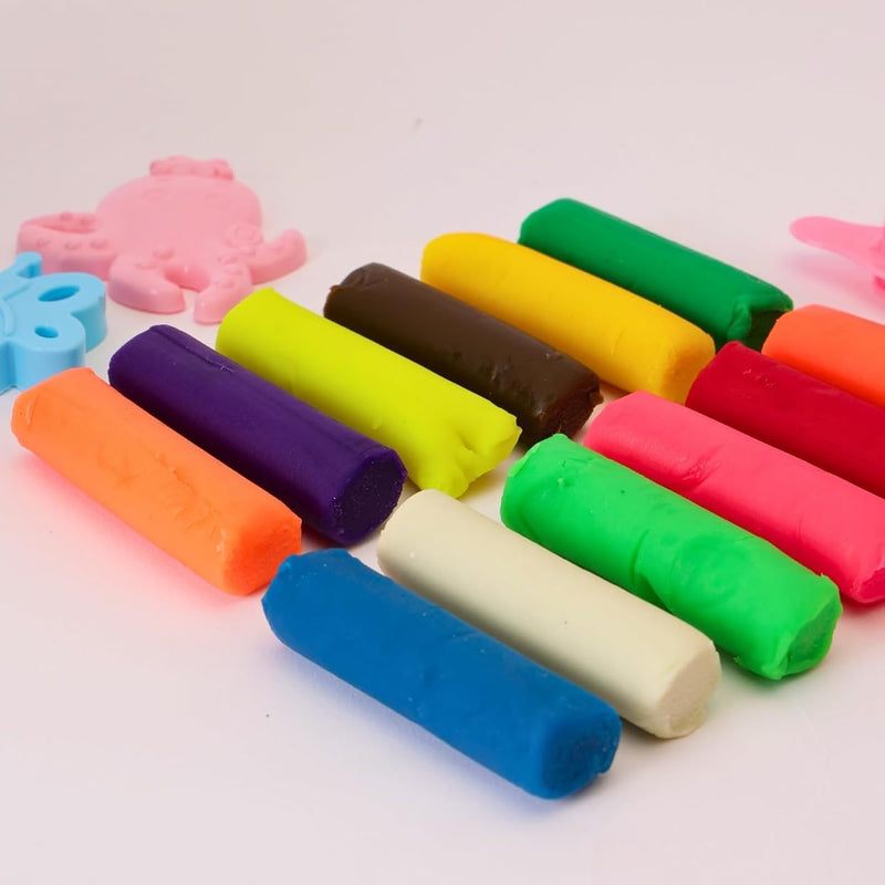 Mini Trolley Bag Case with Colorful Clay and Molds