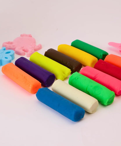 Mini Trolley Bag Case with Colorful Clay and Molds