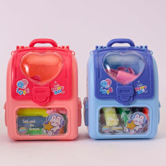 Mini Trolley Bag Case with Colorful Clay and Molds